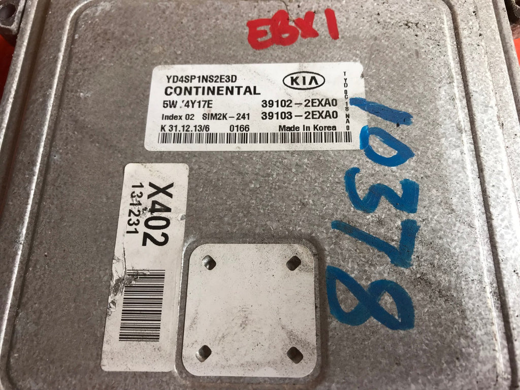 OEM 2014 14 KIA FORTE ENGINE COMPUTER ECU ECM EBX   PART # 39102 2EXA01