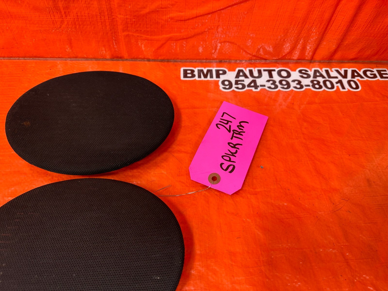 94 01 ACURA INTEGRA   2D   FRONT DOOR PANEL SPEAKER COVER LEFT / RIGHT BLACK OEM7