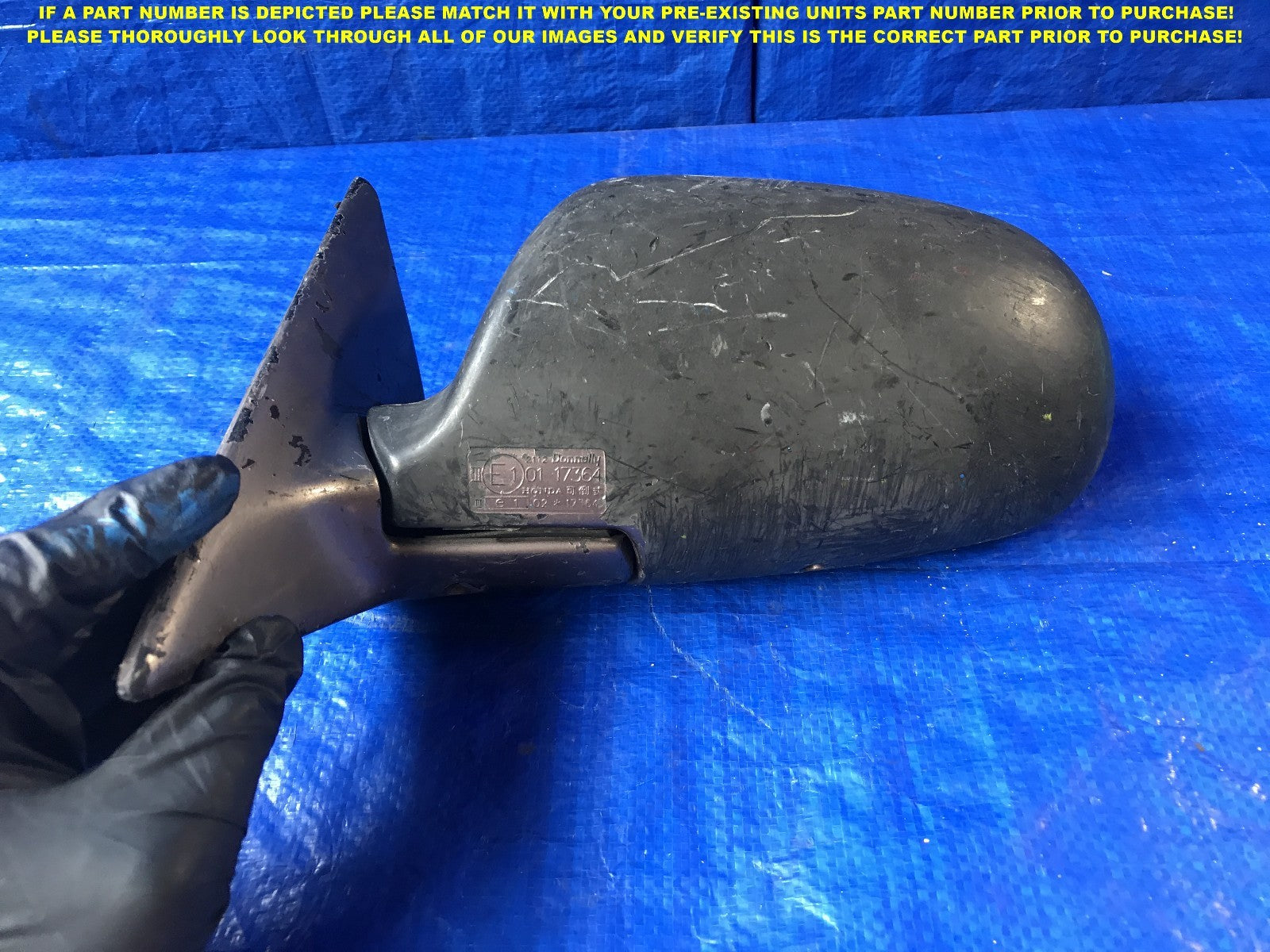 OEM 1990 1991 1992 1993 HONDA ACCORD DRIVER LEFT SIDE VIEW MIRROR BIN13 0