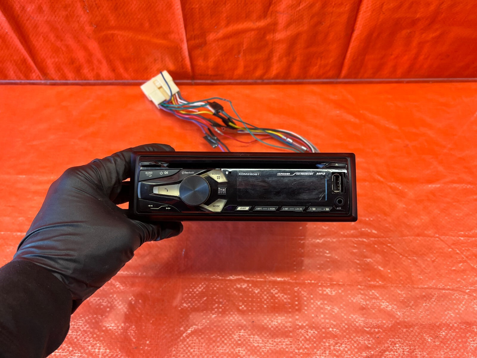 DUAL BRAND   XDM280BT MODEL   AM FM RADIO STEREO   USED   REMOVED FROM CIVIC0