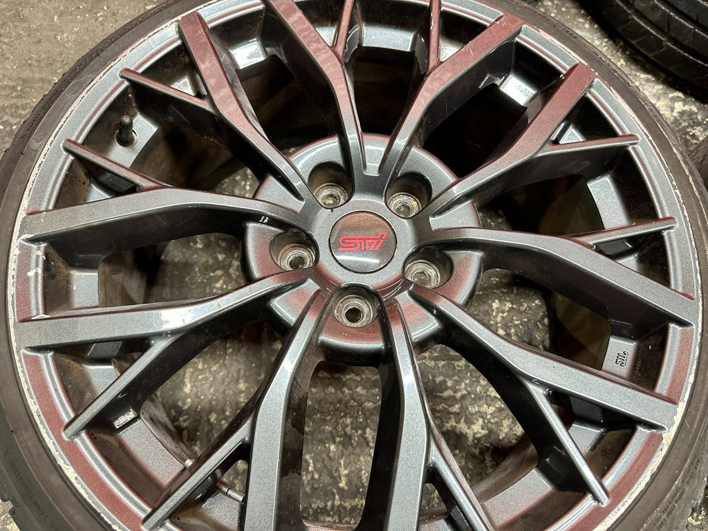 15-20 SUBARU WRX STI 4D 2.5L EJ257 18" ALLOY WHEELS RIMS TIRE SET SET OF 4 OEM15