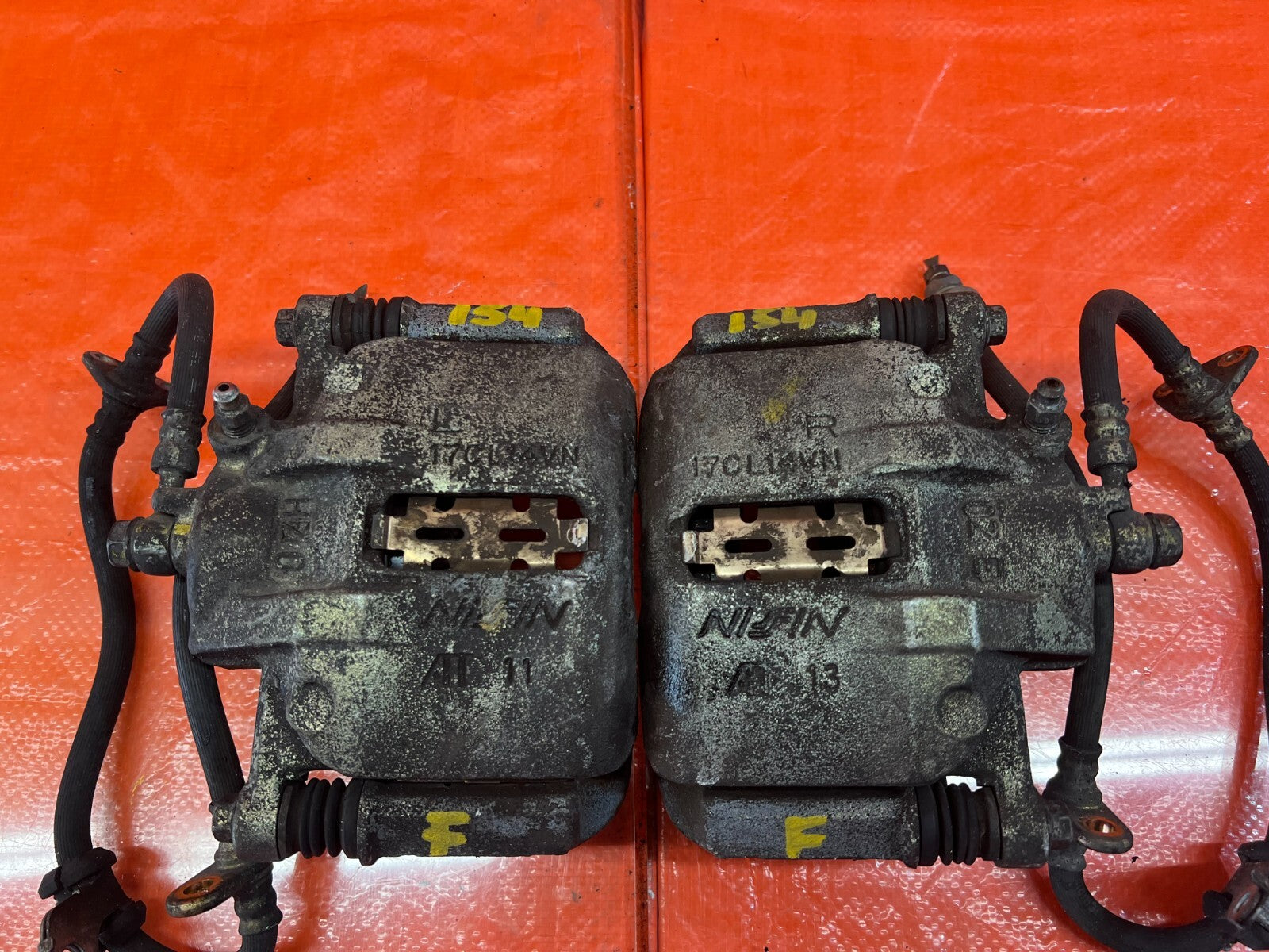 90 91 ACURA INTEGRA   FRONT BRAKE CALIPERS   LEFT RIGHT CALIPER SET   OEM #15410