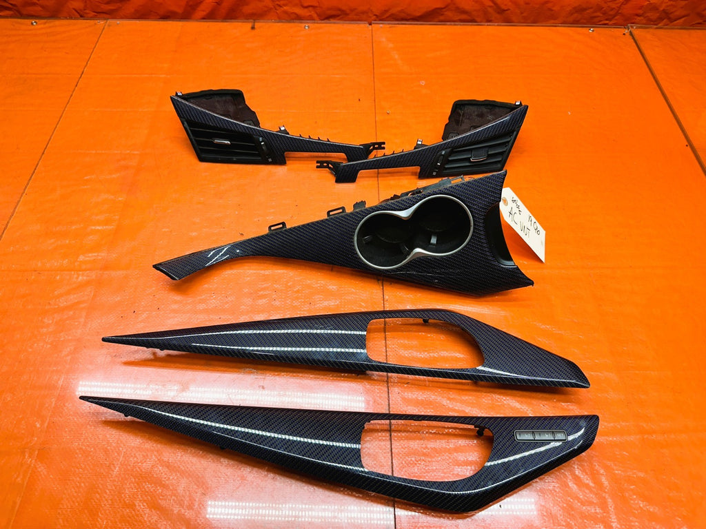 16 23 INFINITI Q60 BLUE CARBON FIBER INTERIOR TRIM DASH KIT OEM FACTORY0
