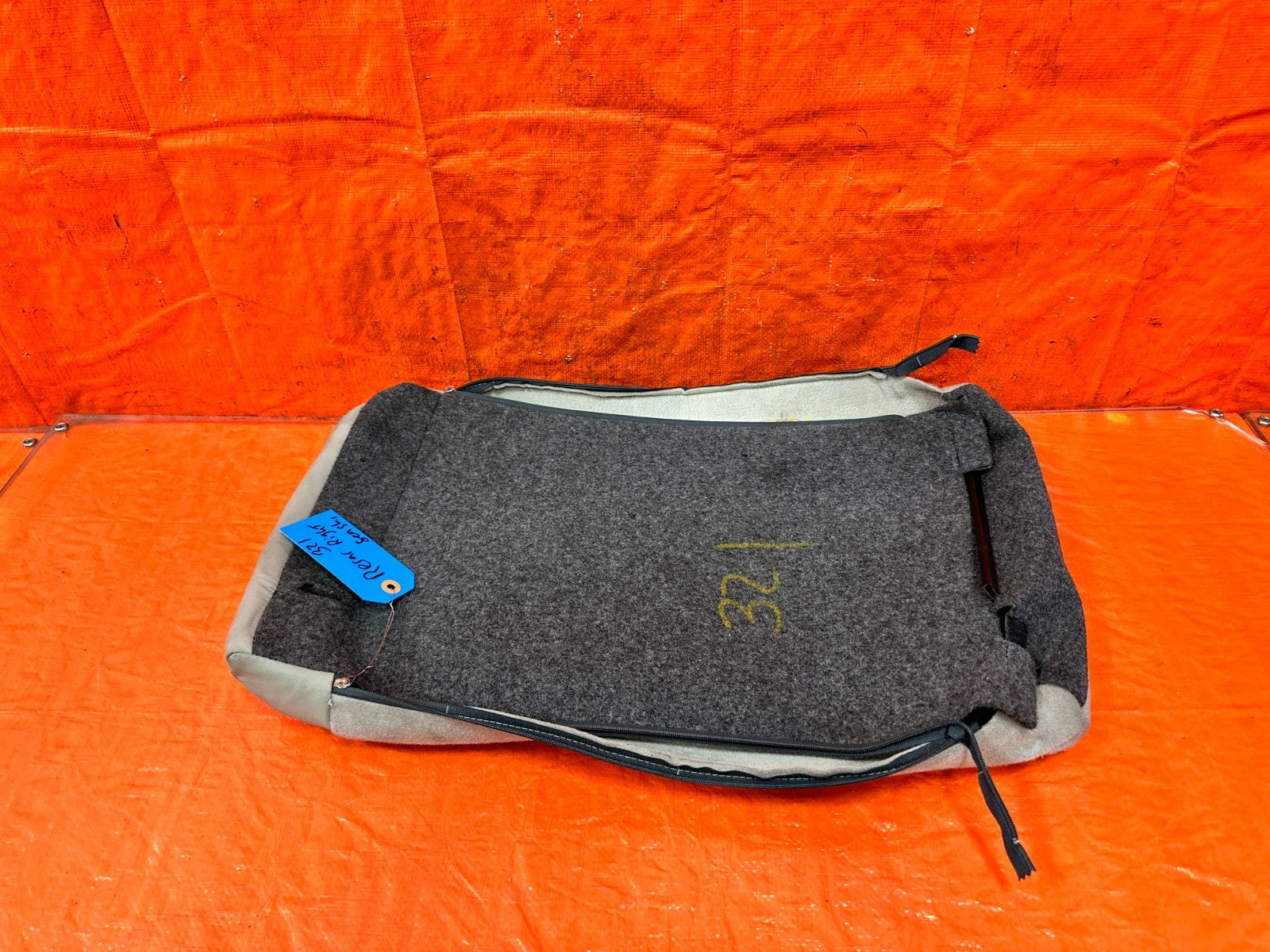 09 10 ACURA TSX   DRIVER LEFT REAR UPPER SEAT SKIN WRAP GRAY OEM 3215