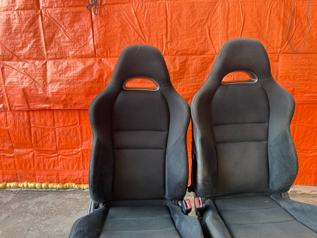 02 06 ACURA RSX   BLACK SUEDE FRONT CLOTH SEATS   LEFT AND RIGHT OEM FACOTRY OE8