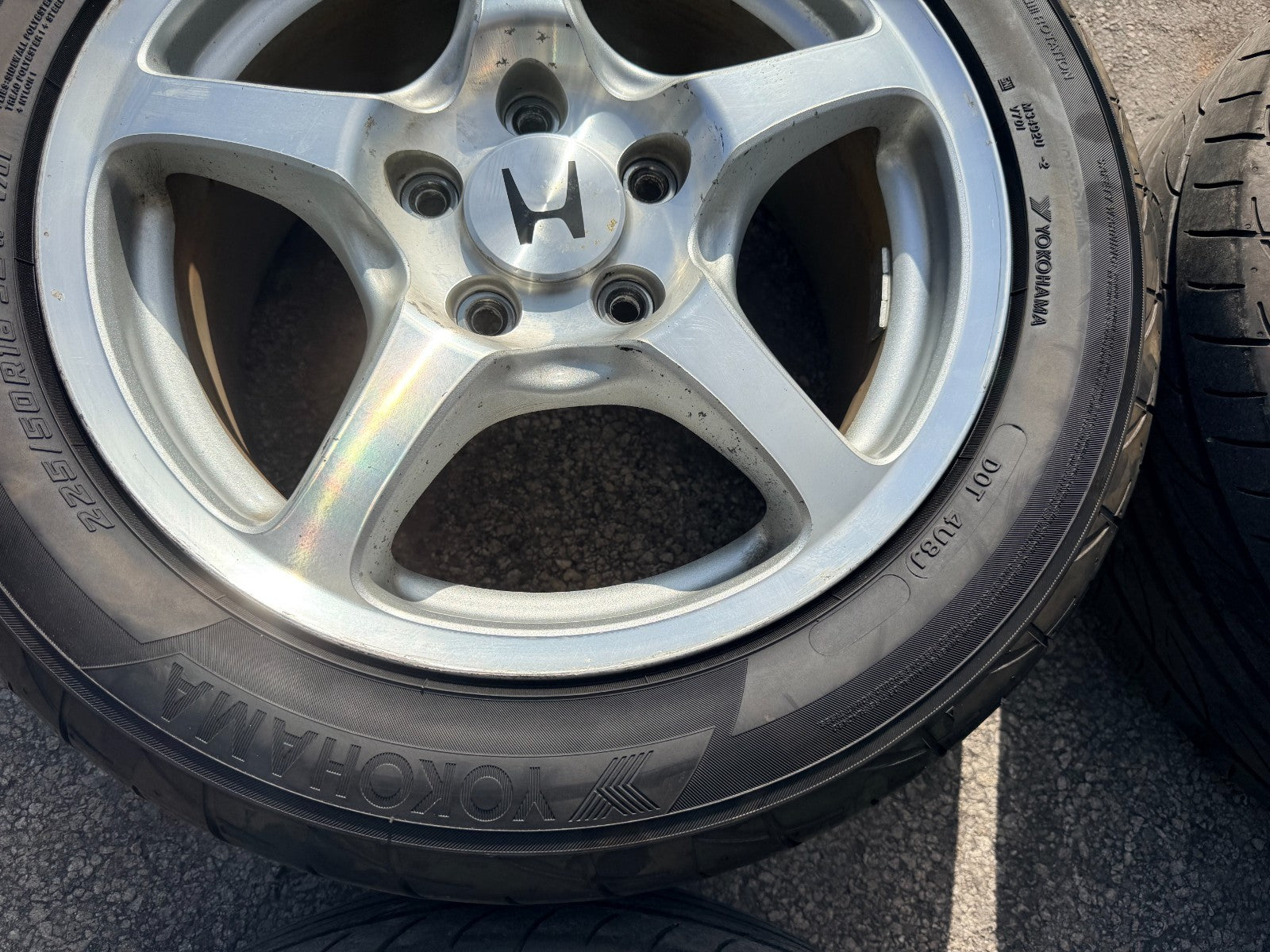 00 09 HONDA S2000   AP1 WHEELS RIMS W/ YOKOHOMA ADVAN FLEVA TIRES OEM #33710