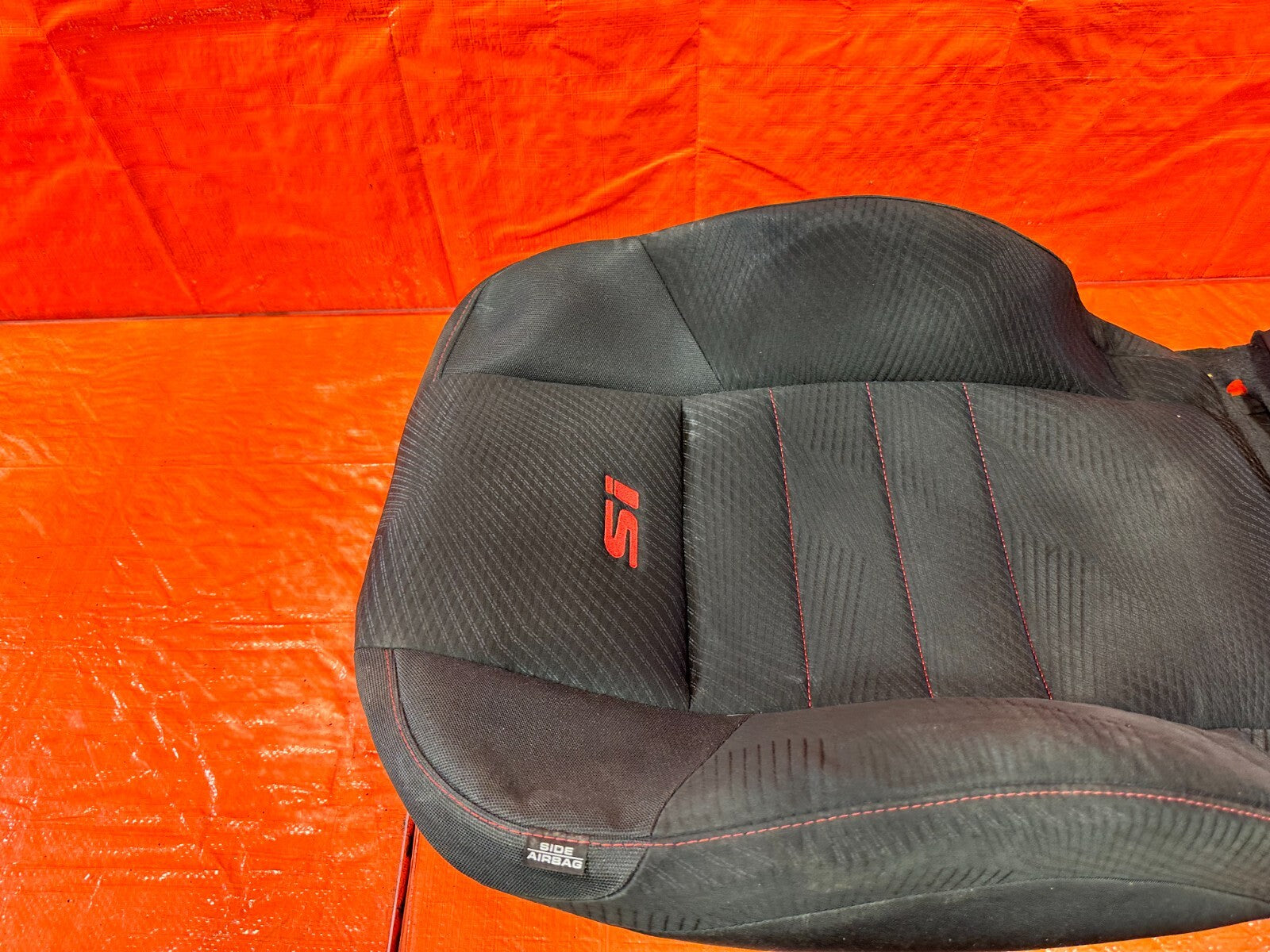 2013 13 HONDA CIVIC SI 2D COUPE RIGHT FRONT UPPER SEAT COVER SKIN OEM 2696