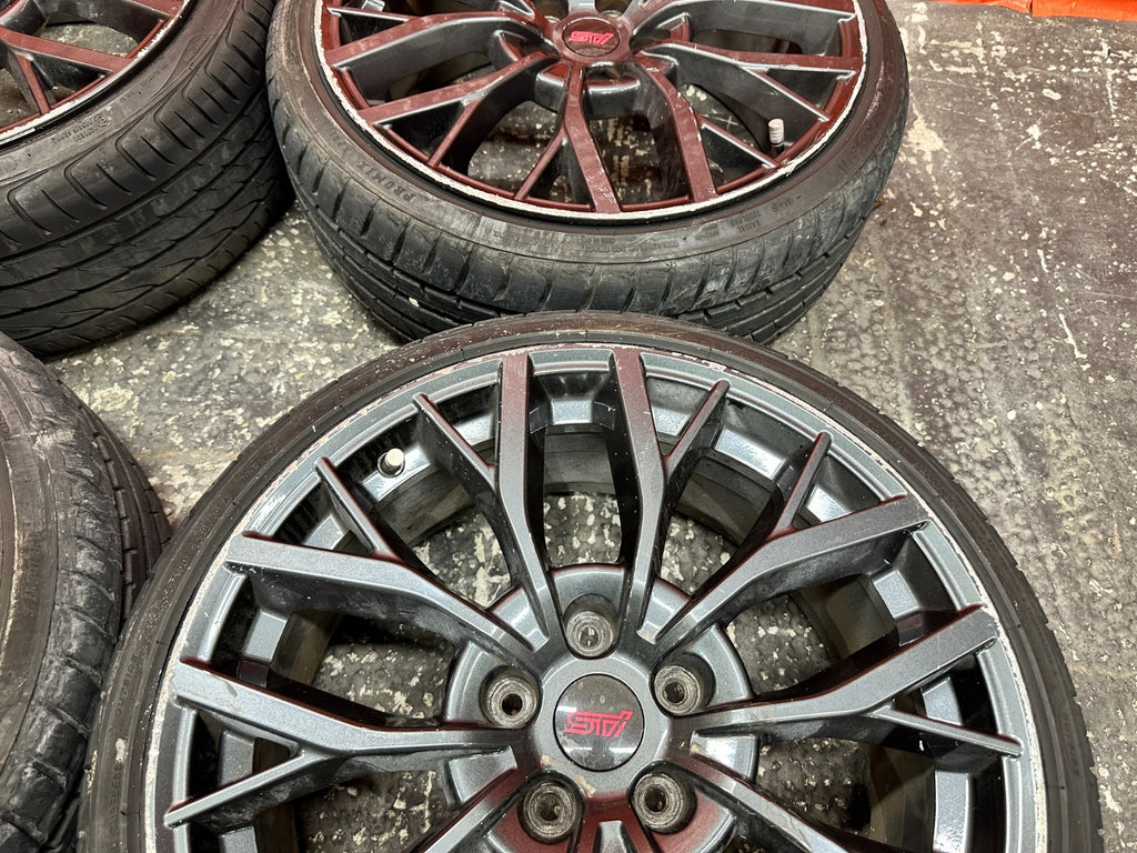 15-20 SUBARU WRX STI 4D 2.5L EJ257 18" ALLOY WHEELS RIMS TIRE SET SET OF 4 OEM8