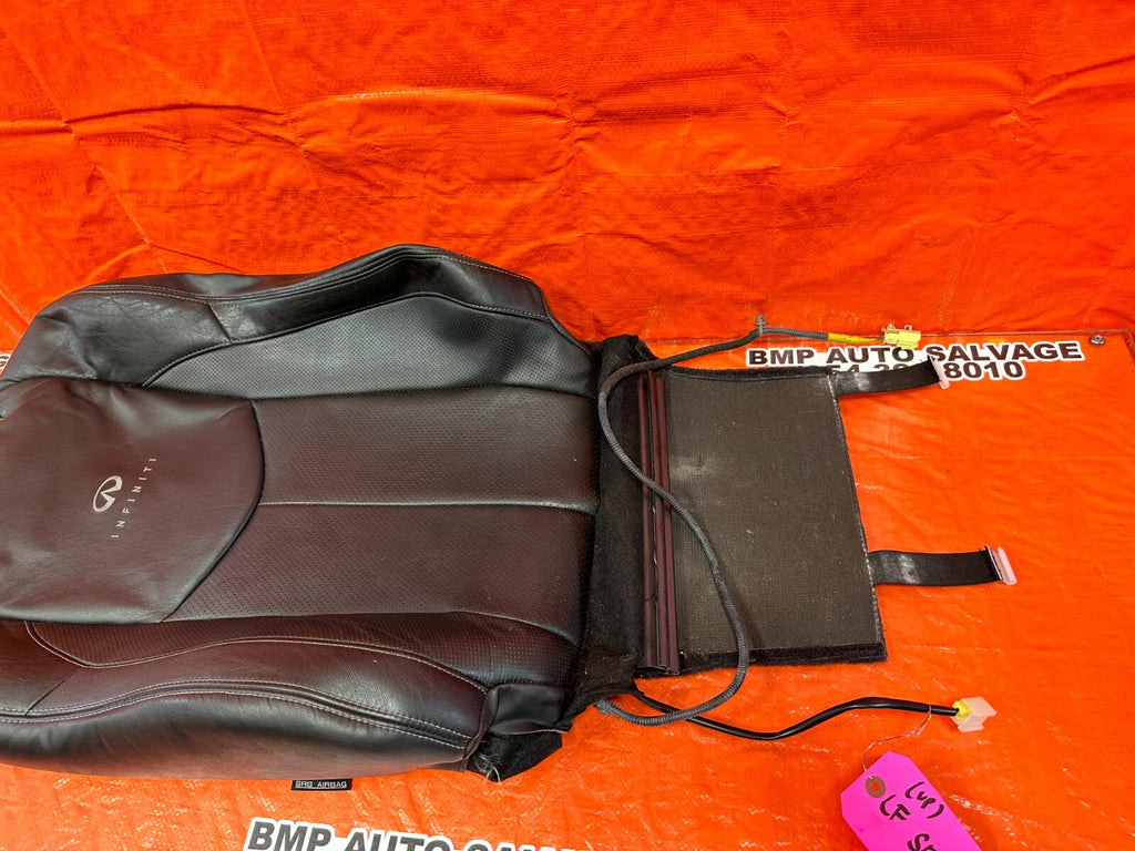08/09 INFINITI G37 COUPE SPORT PASSENGER RIGHT FRONT UPPER SEAT LEATHER SKIN OEM14