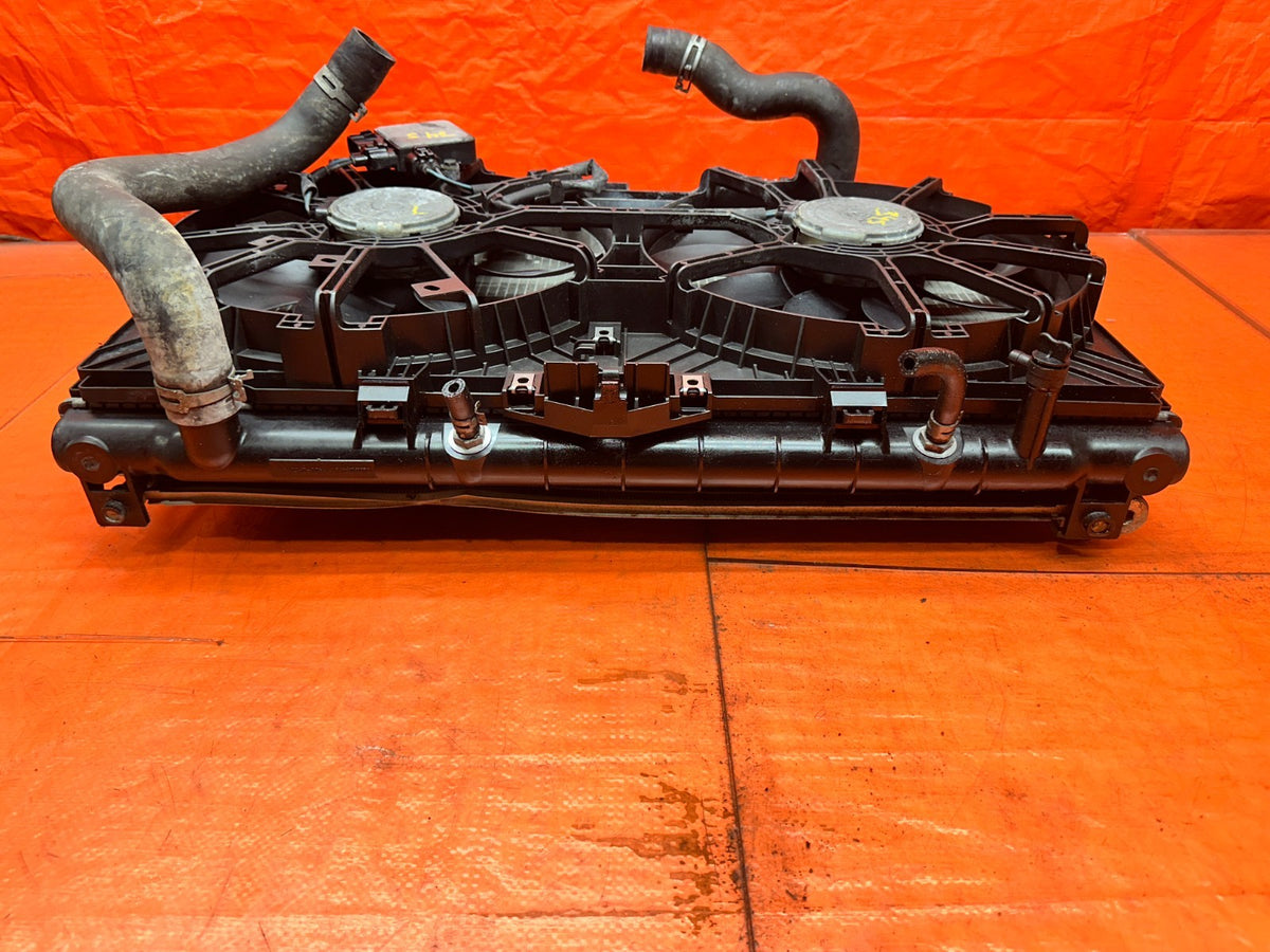 14-15 INFINITI Q50 3.7L AWD ENGINE COOLING RADIATOR WITH CONDENSER SHROUD FANS #14
