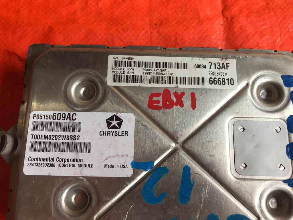 OEM 2012 12 DODGE CHARGER ENGINE COMPUTER ECU ECM EBX   PART # P68084713AF1