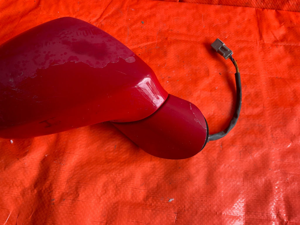 00 09 HONDA S2000   PASSENGER RIGHT SIDE VIEW MIRROR   RED FADED   3 PIN   OEM 6