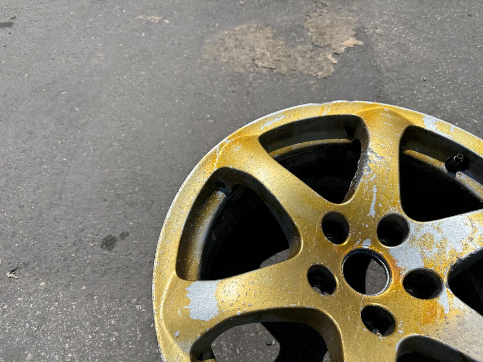 03 07 INFINITI G35 COUPE REAR FACTORY WHEEL RIM 6 SPOKE 17X8 OEM FACTORY #2985