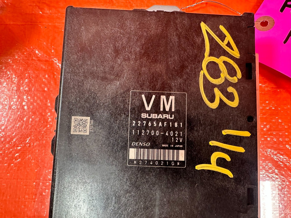 2013 13 SUBARU IMPREZA WRX STI   EJ257 KEY IGNITION ECU BCM & ALL MODULE OEM 2838