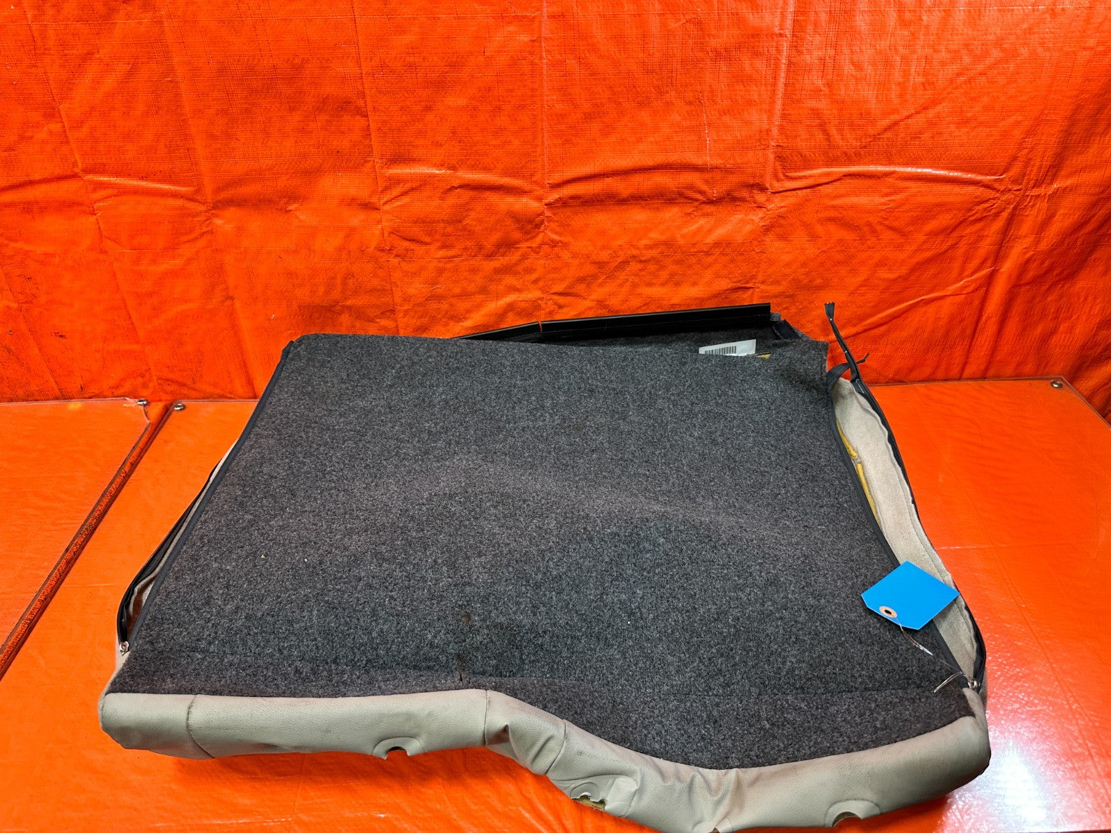 04 08 ACURA TSX   DRIVER LEFT REAR UPPER INNER SEAT SKIN WRAP  GRAY   OEM #3217