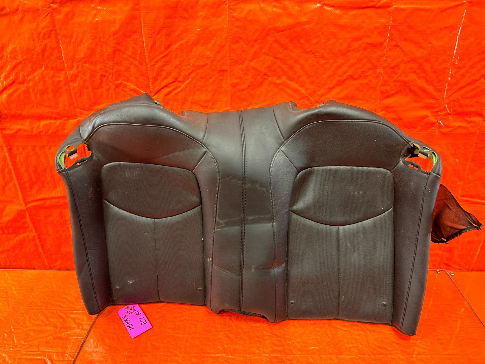 09 15 INFINITI G37 CONVERTIBLE BLACK LEATHER UPPER SEAT LOWER SKIN WRAP OEM 2787