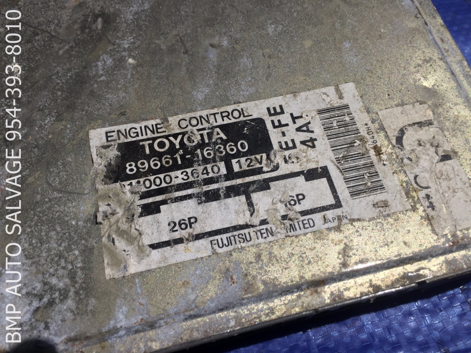 OEM 1995 TOYOTA TERCEL ECU # 89661 16360 ENGINE COMPUTER BRAIN ECM #1112 #CT661