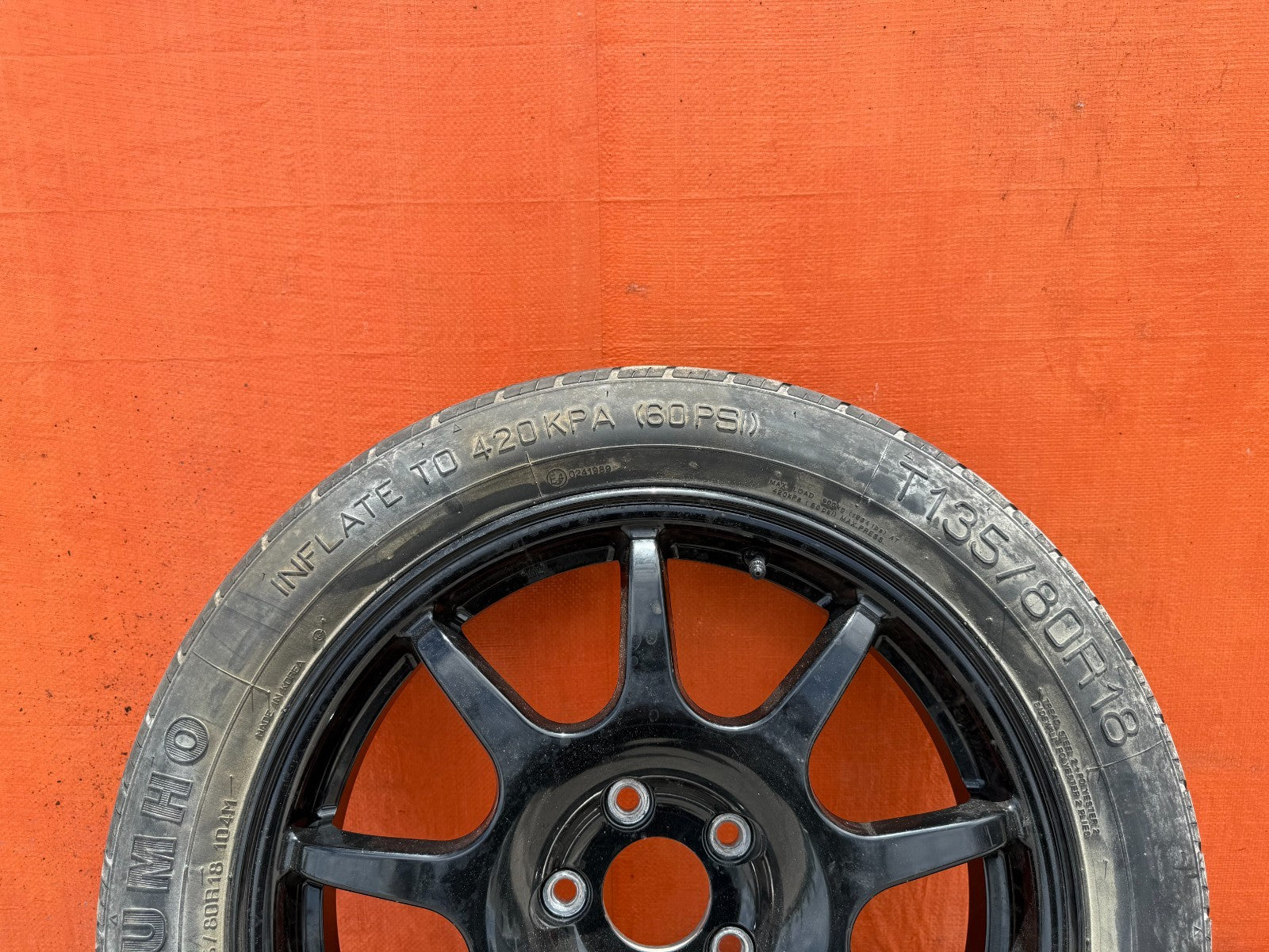 HYUNDAI GENESIS COUPE   W/ BREMBO CALIPER   EMERGENCY SPARE BACK UP TIRE WHEEL4