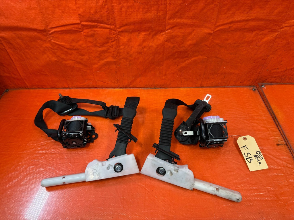 14 23 INFINITI Q50 LEFT & RIGHT FRONT SEAT BELTS SAFETY BELT BLACK OEM FACTORY .0