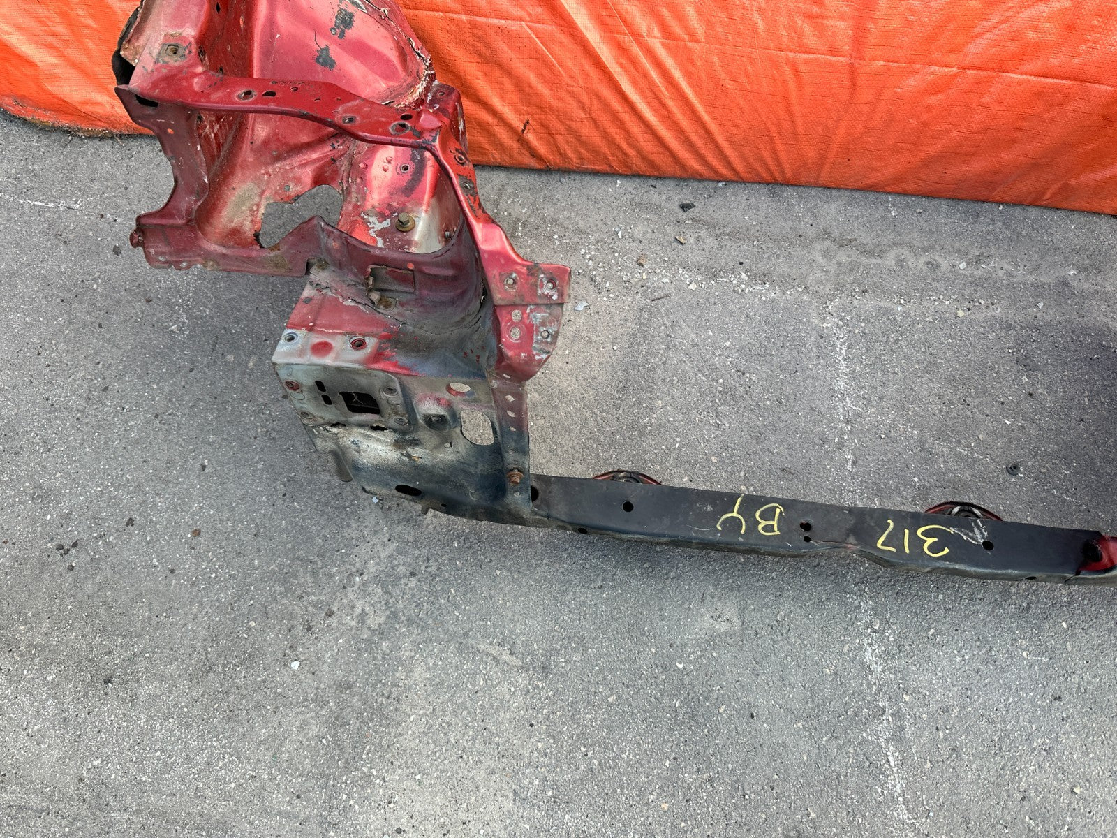 90 91 HONDA CIVIC HATCHBACK   RADIATOR SUPPORT CUT FRONT BULKHEAD    OEM 3176