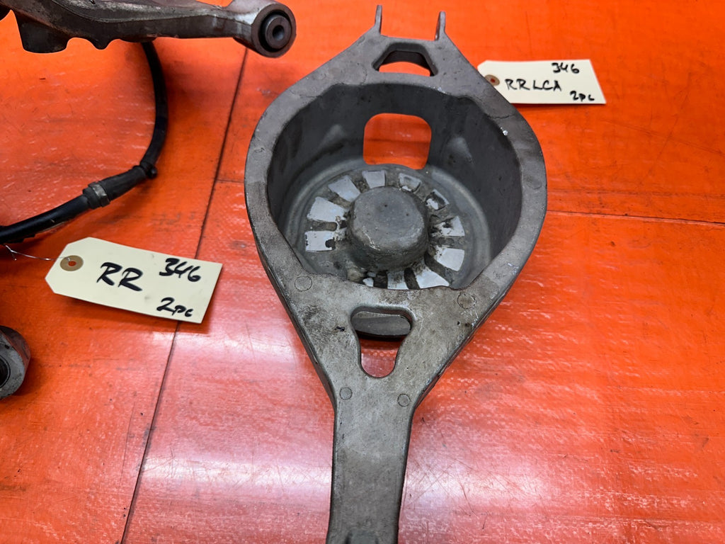 03-08 NISSAN 350Z RIGHT REAR SPINDLE KNUCKLE HUB WITH CONTROL ARMS OEM #3465