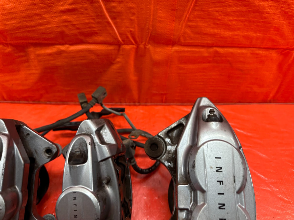 08 15 INFINITI G37 & Q60 SPORT   AKEBONO   BRAKE CALIPERS LEFT & RIGHT   OEM 1907