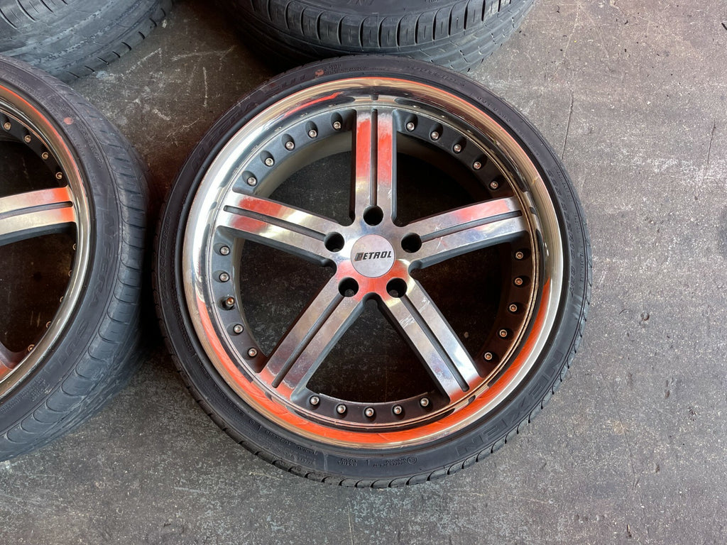 PETROL BRAND WHEELS   THROTTLE MODEL   5x114.3   19x8 +20 F   19x9.5 +40 R   #641