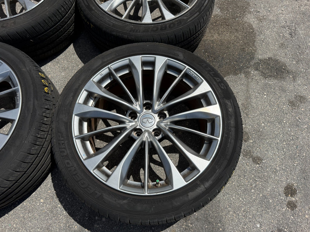 08 15 INFINITI G37 & Q60 SPORT MODEL 19 INCH 15 SPOKE ENKEI WHEELS RIMS OEM 3281