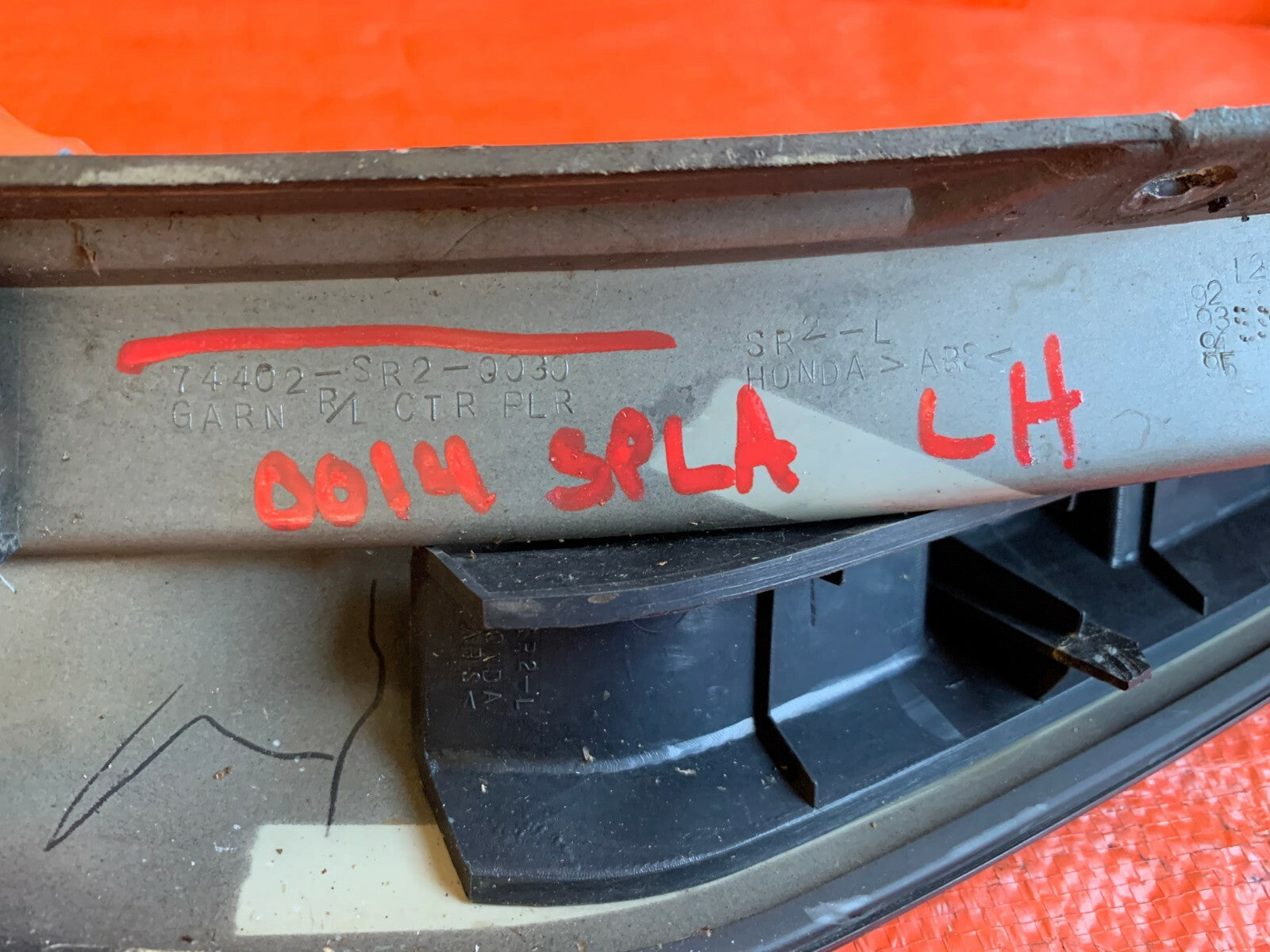 OEM 1994 94 HONDA DEL SOL   REAR WINDOW TRIM   DRIVER LEFT TARGA   BLACK11
