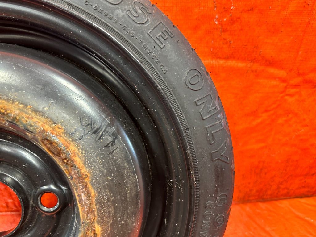 90 91 HONDA CIVIC HATCHBACK   EMERGENCY SPARE BACK UP TIRE WHEEL RIM    OEM #3256