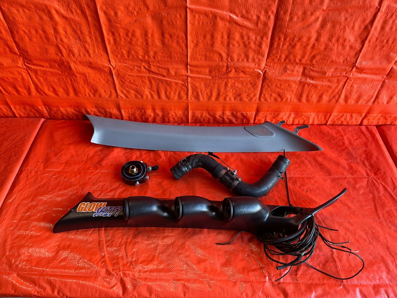 03 06 LANCER EVOLUTION VIII 8 IX 9   GLOWSHIFT BRAND GAUGE A PILLAR W/ GAUGES 0