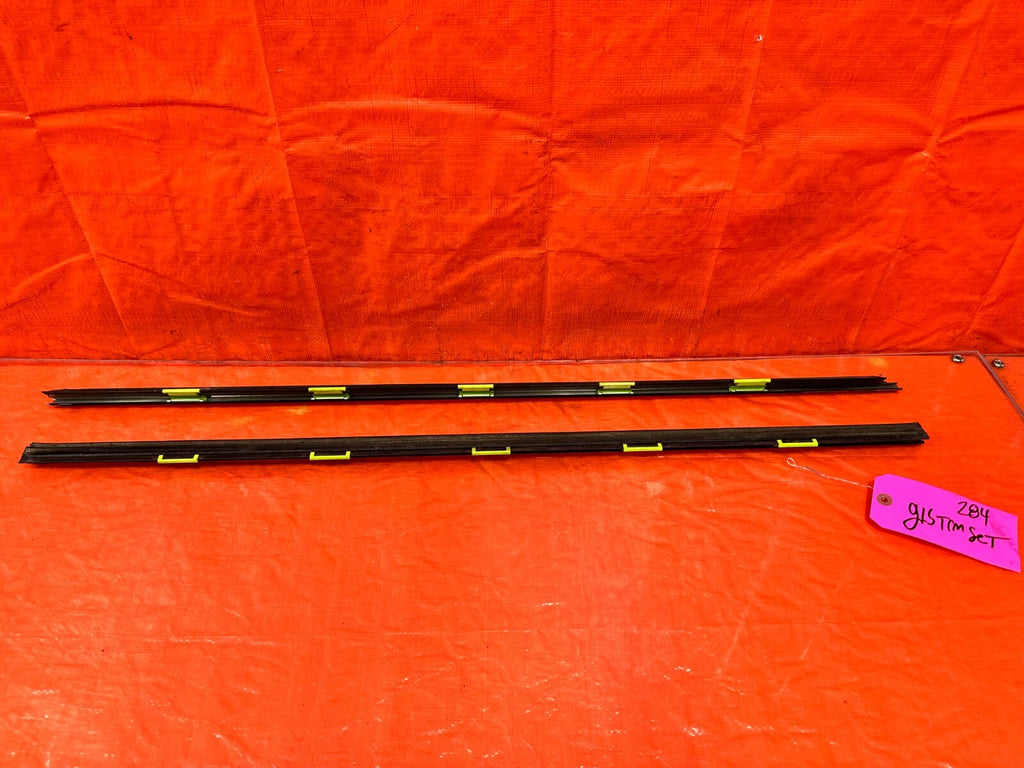 96 00 HONDA CIVIC COUPE HATCH EXTERIOR DOOR WINDOW GLASS TRIM SET LEFT RIGHT 2846