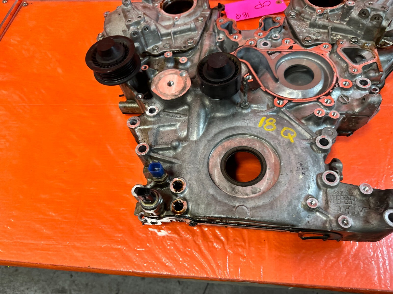 16 20 INFINITI Q50 & Q60   3.0L 300HP   TIMING CHAIN COVER CASE W/ L & R COVERS5