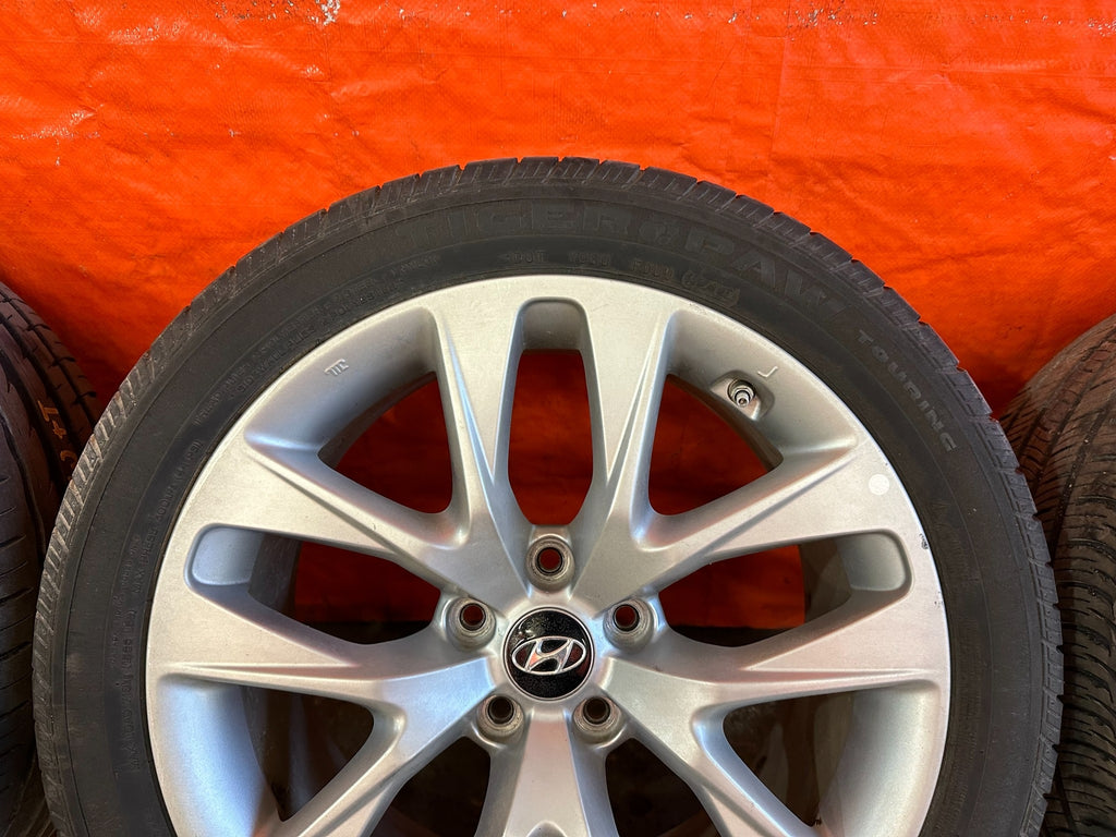 10 16 HYUNDAI GENESIS COUPE   18 INCH FACTORY WHEELS W/ TIRES   OEM OE RIMS #21911