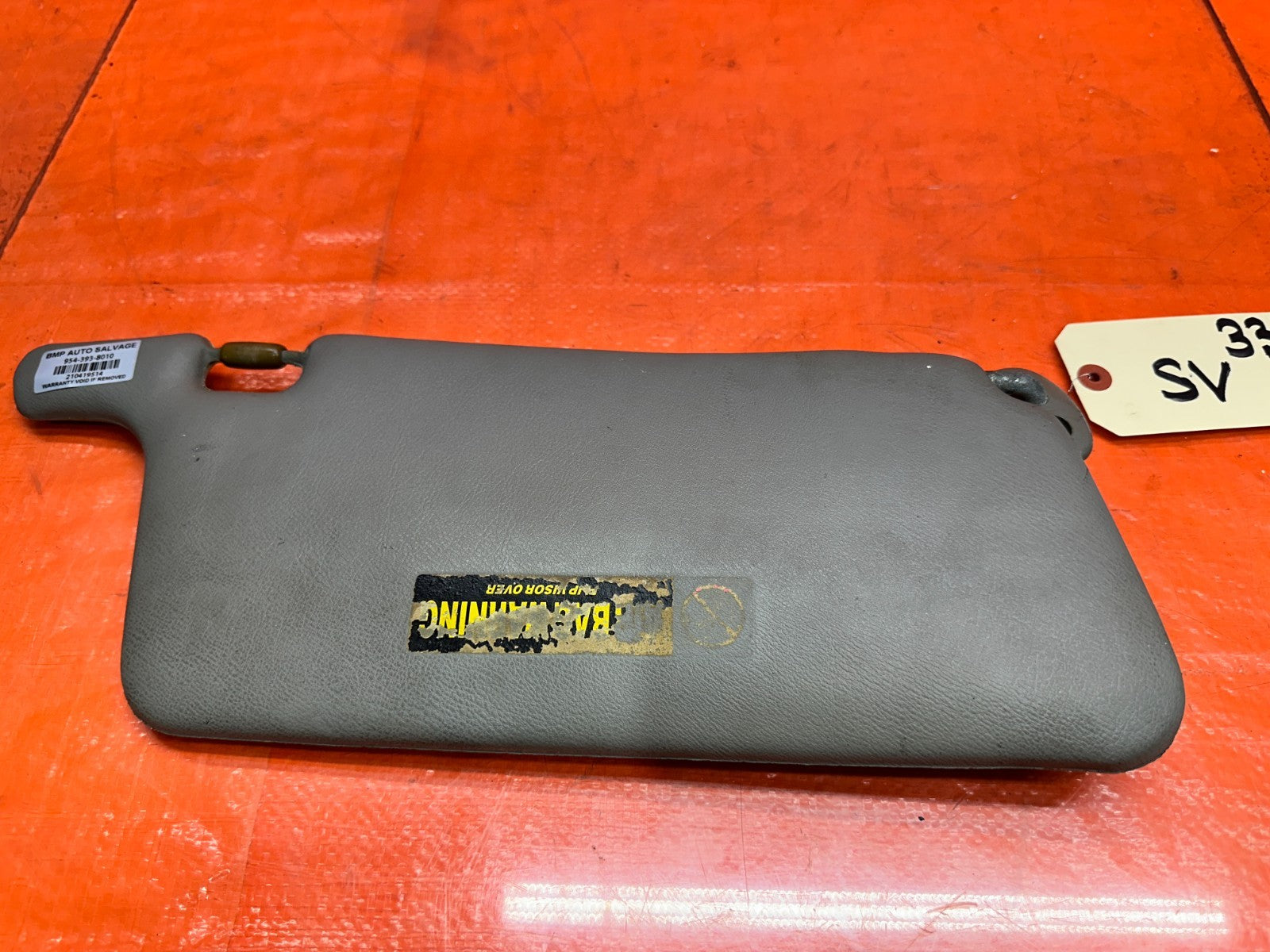 1994 2001 ACURA INTEGRA LEFT DRIVER SIDE SUN VISOR SUNVISOR GRAY OEM #3314