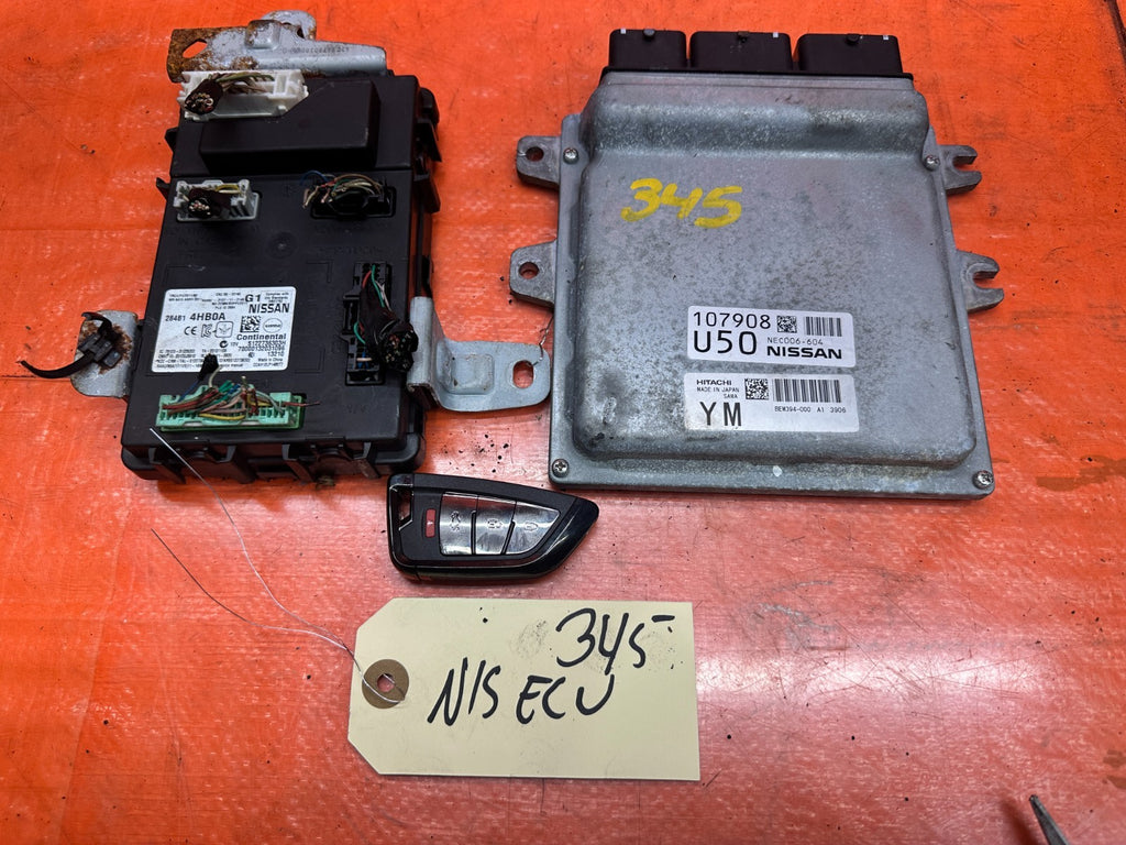14-15 INFINITI Q50 3.7L AWD ECU BCM KEY SET IMMOBILIZER 284BA-4HB0A BEM394-00 #30