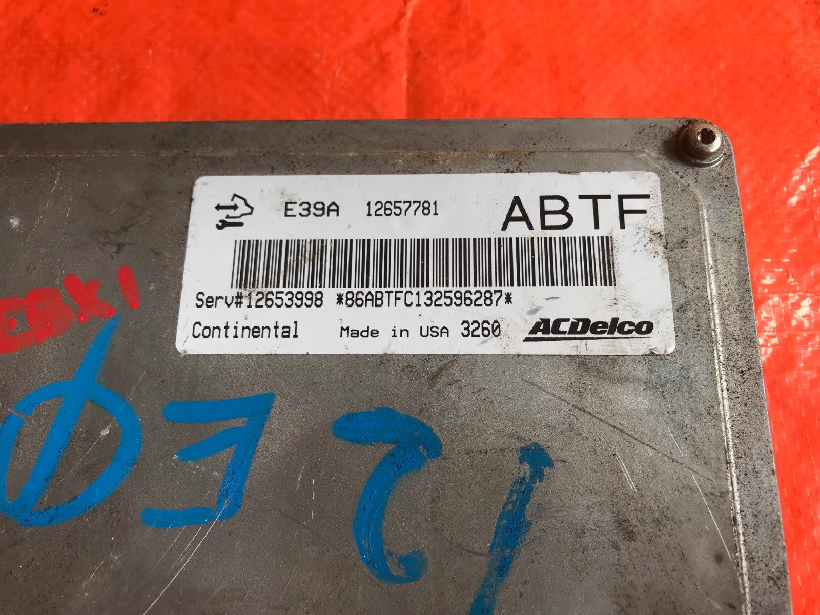OEM CHEVROLET CHEVY ENGINE COMPUTER ECU ECM EBX   PART # 12657781 ABTF1