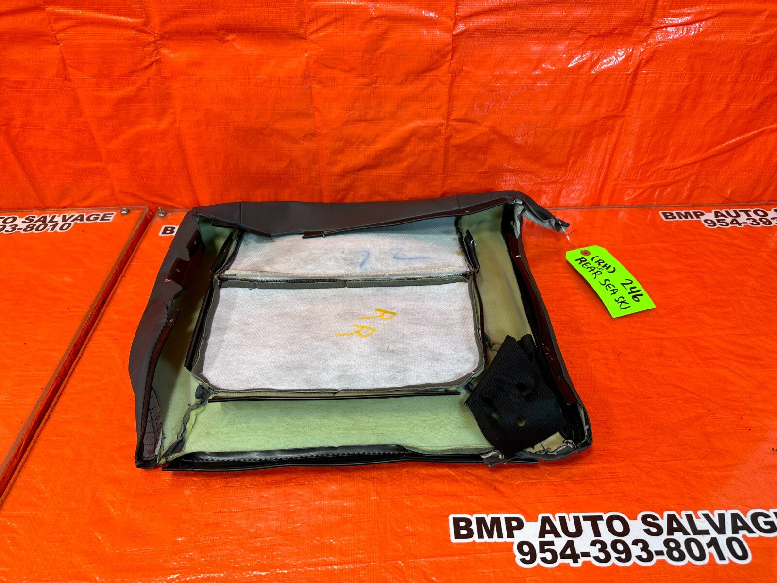 98 01 ACURA INTEGRA 2D GRAY RIGHT LOWER UPPER SEAT LEATHER SKIN OEM 24611