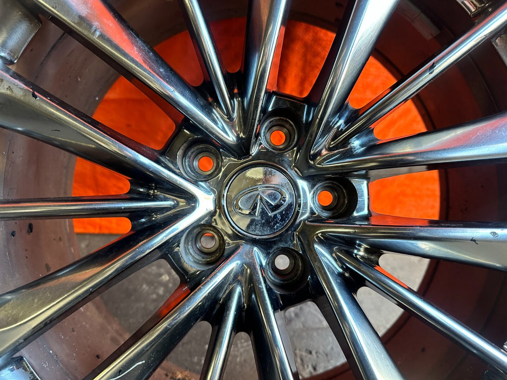 08 15 INFINITI G37 Q60 15 SPOKE ENKEI MODEL FRONT WHEEL RIM   OEM FACTORY 278 17