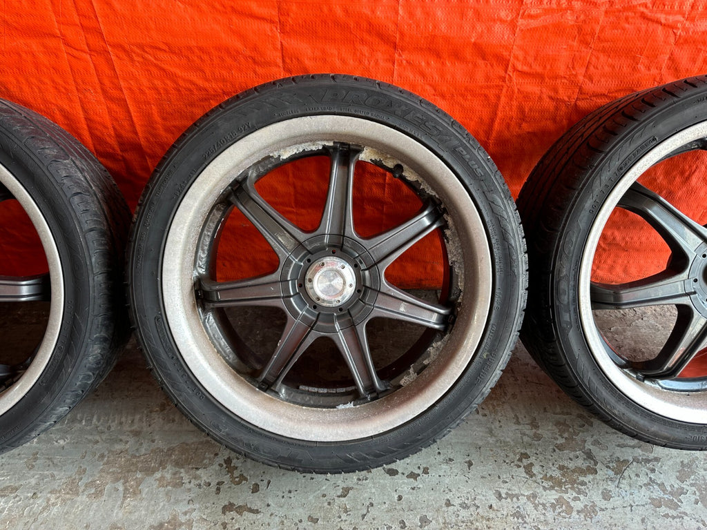 97 01 HONDA PRELUDE   UNKNOWN BRAND   7 SPOKE   18 INCH WHEELS W/ TIRES   #2104