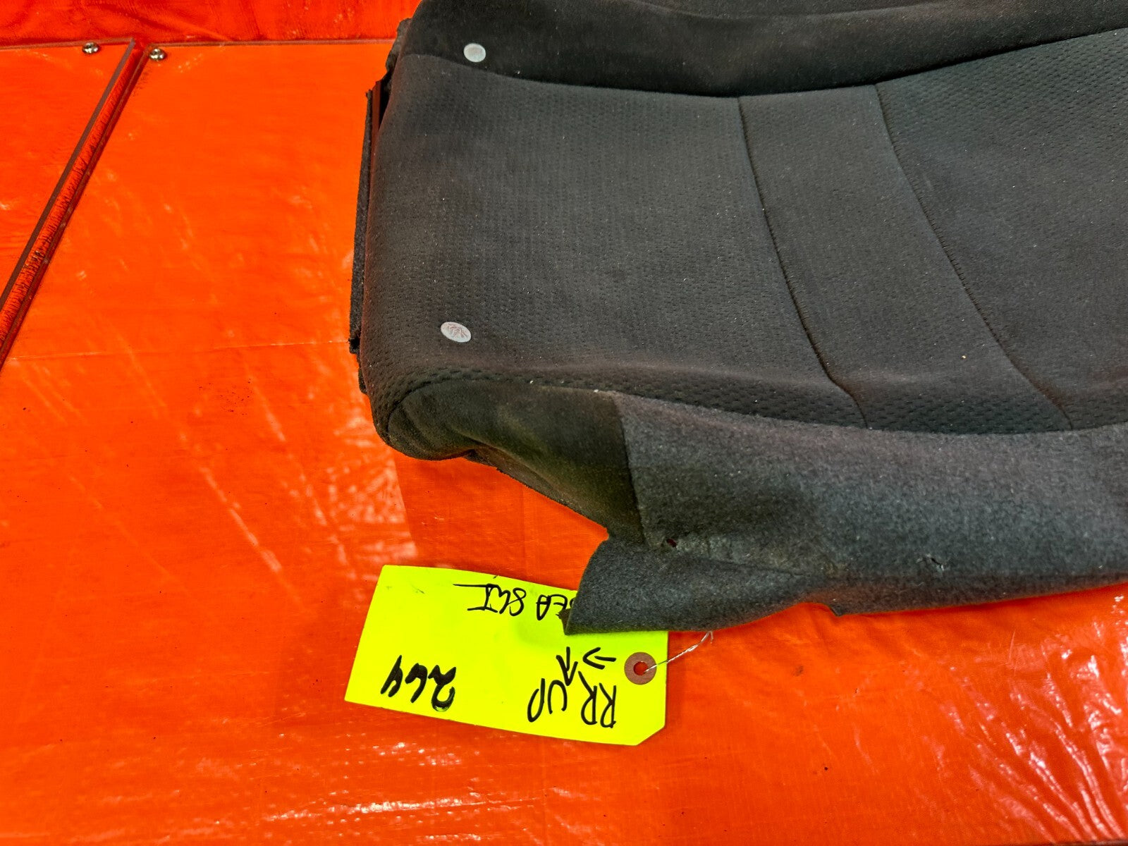 06 08 HONDA CIVIC SI 2D PASSENGER RIGHT REAR UPPER SEAT SKIN WRAP FABRIC OEM 2649