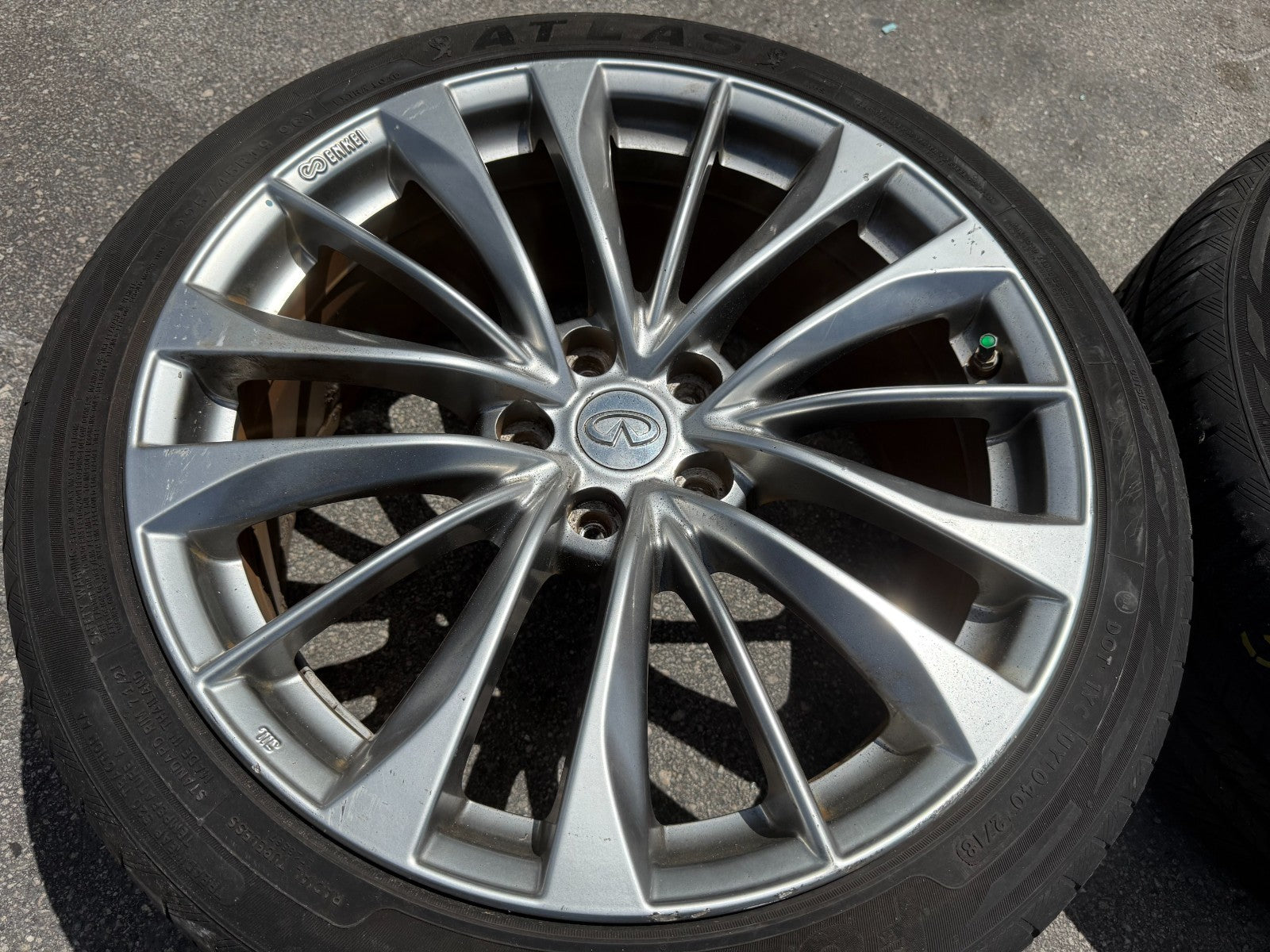 08 15 INFINITI G37 & Q60 SPORT MODEL 19 INCH 15 SPOKE ENKEI WHEELS RIMS OEM #32811