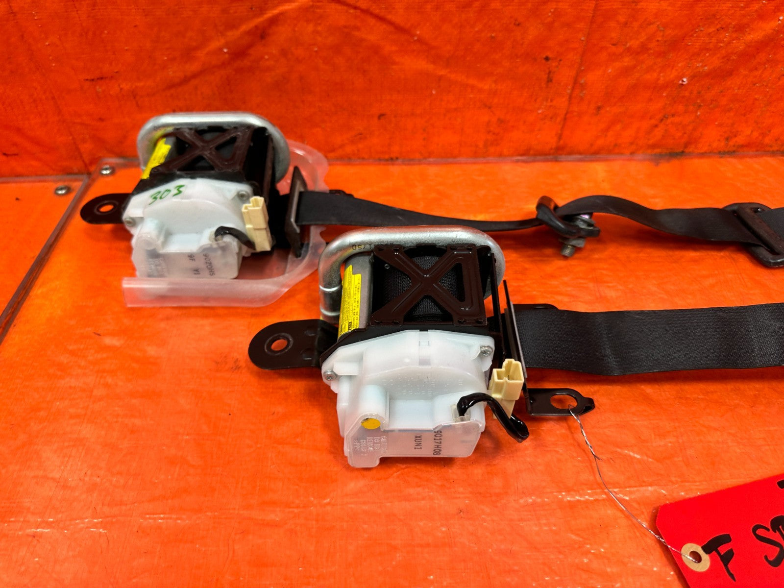 09 11 MAZDA RX8 RX 8   LEFT & RIGHT FRONT SEAT BELTS   OEM FACTORY #3032