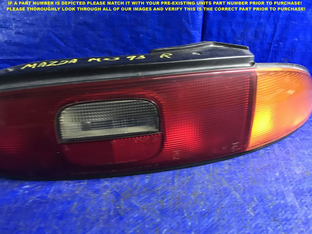 OEM 1992 1993 1994 1995 1996 MAZDA MX 3 PASSENGER RIGHT TAIL LIGHT R RH3