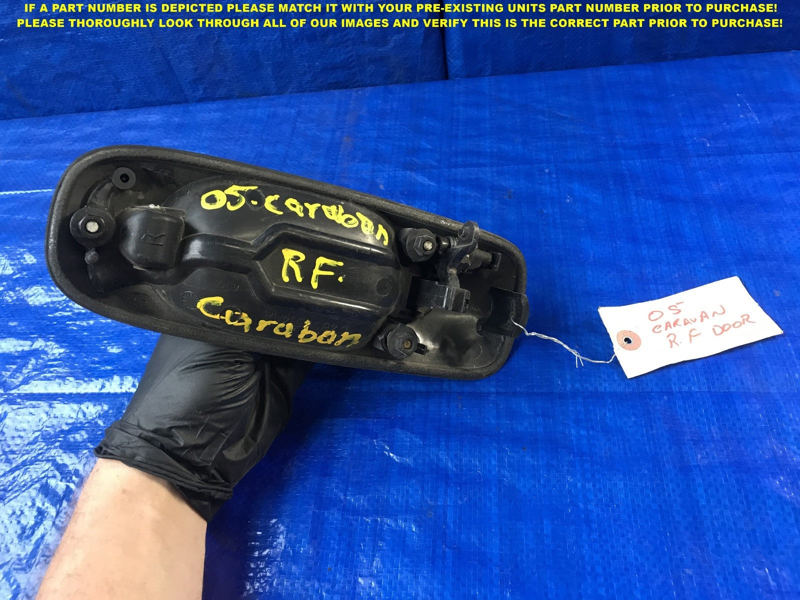 OEM 2001 01 DODGE CARAVAN PASSENGER RIGHT EXTERIOR DOOR HANDLE1