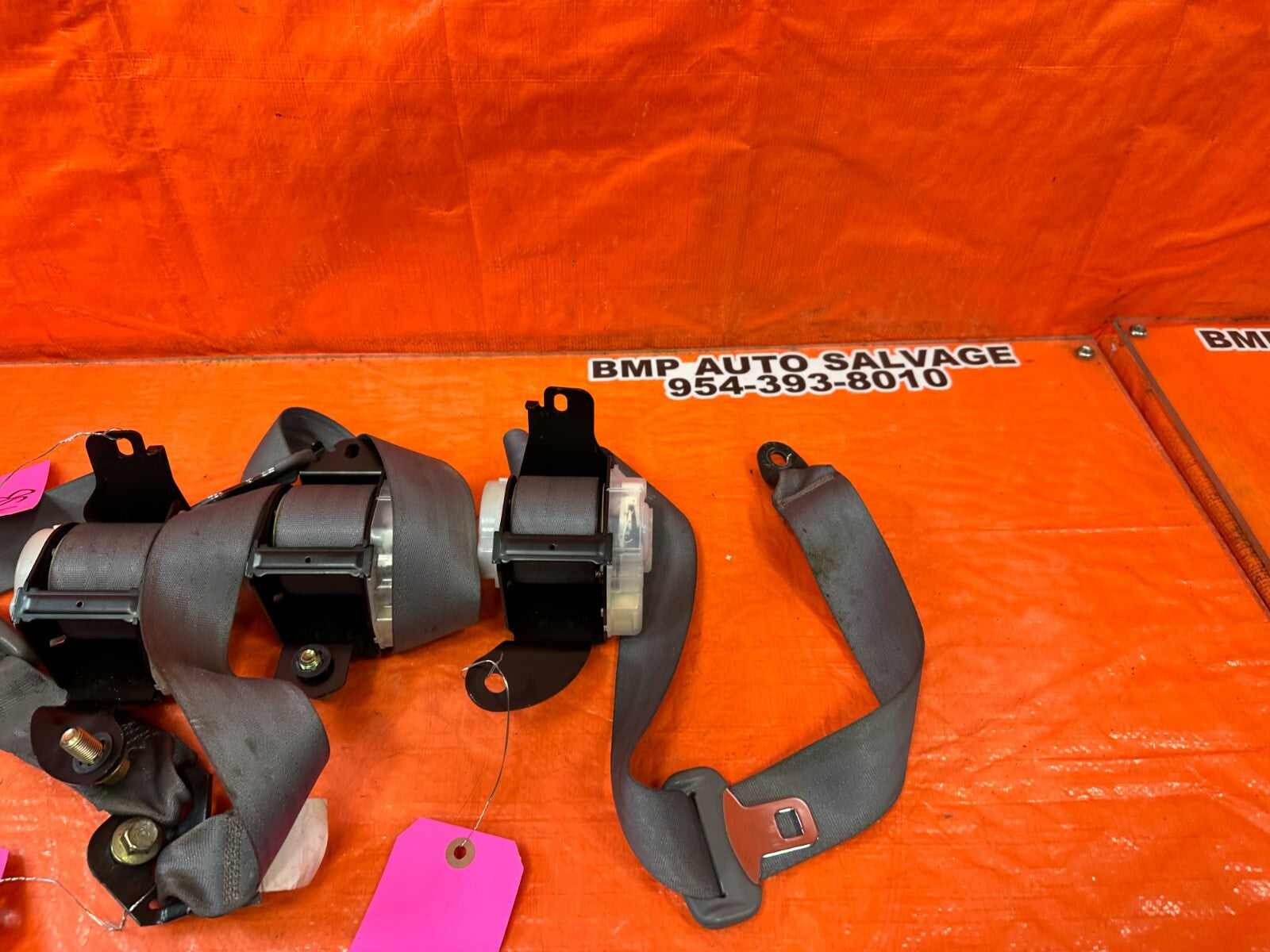 04 08 ACURA TSX   REAR SEAT BELT SET   LEFT & RIGHT SEAT BELTS   GRAY OEM #2554