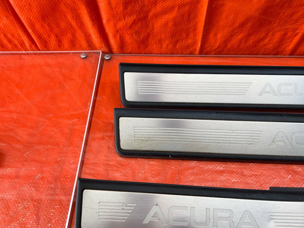 07 08 ACURA TL TYPE S FLOOR PILLAR SCUFF PLATE SET LEFT RIGHT FRONT REAR OEM 10610