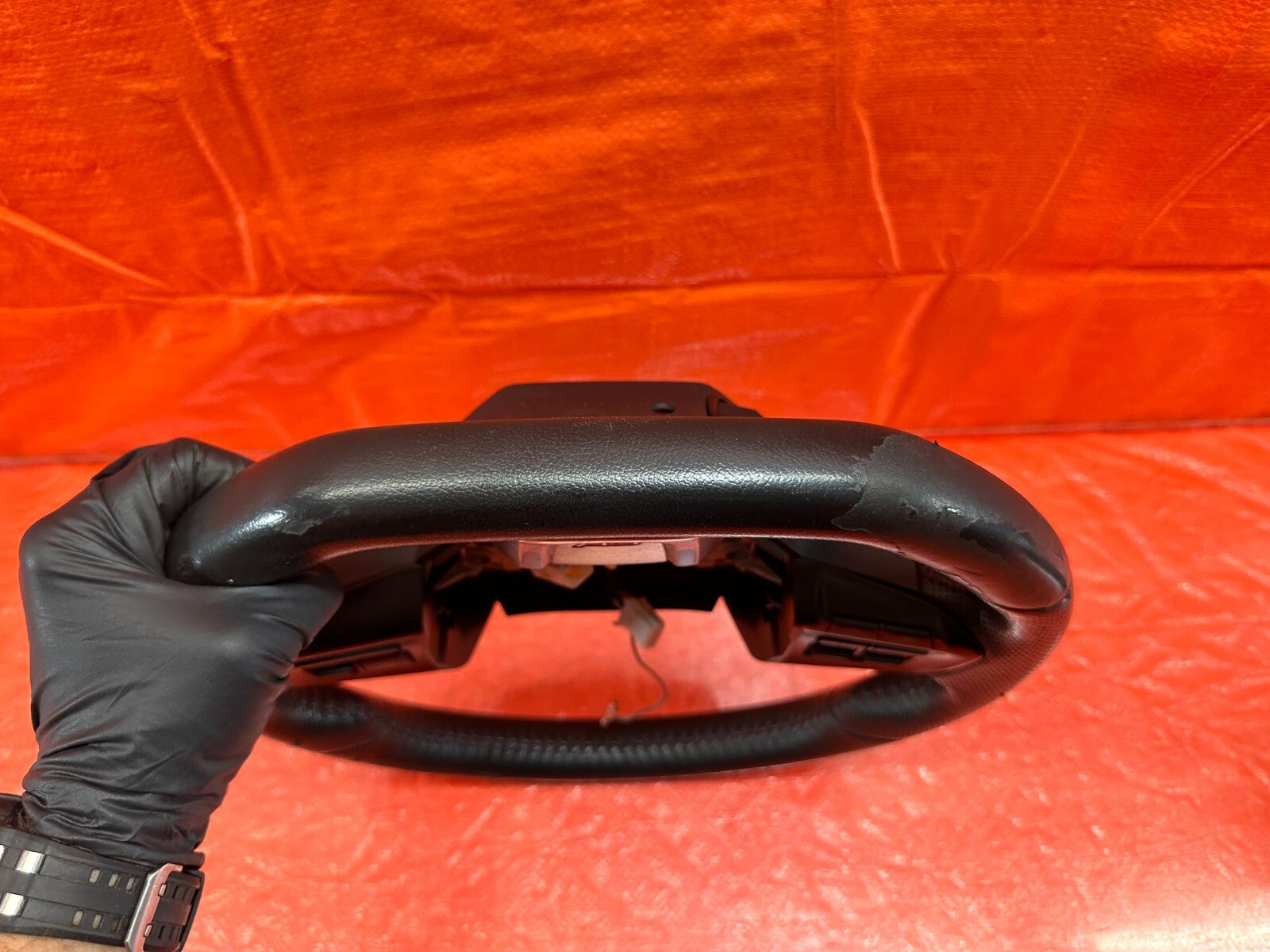 15 20 SUBARU WRX STI   STEERING WHEEL   BLACK LEATHER WRAP   OEM FACTORY #18217
