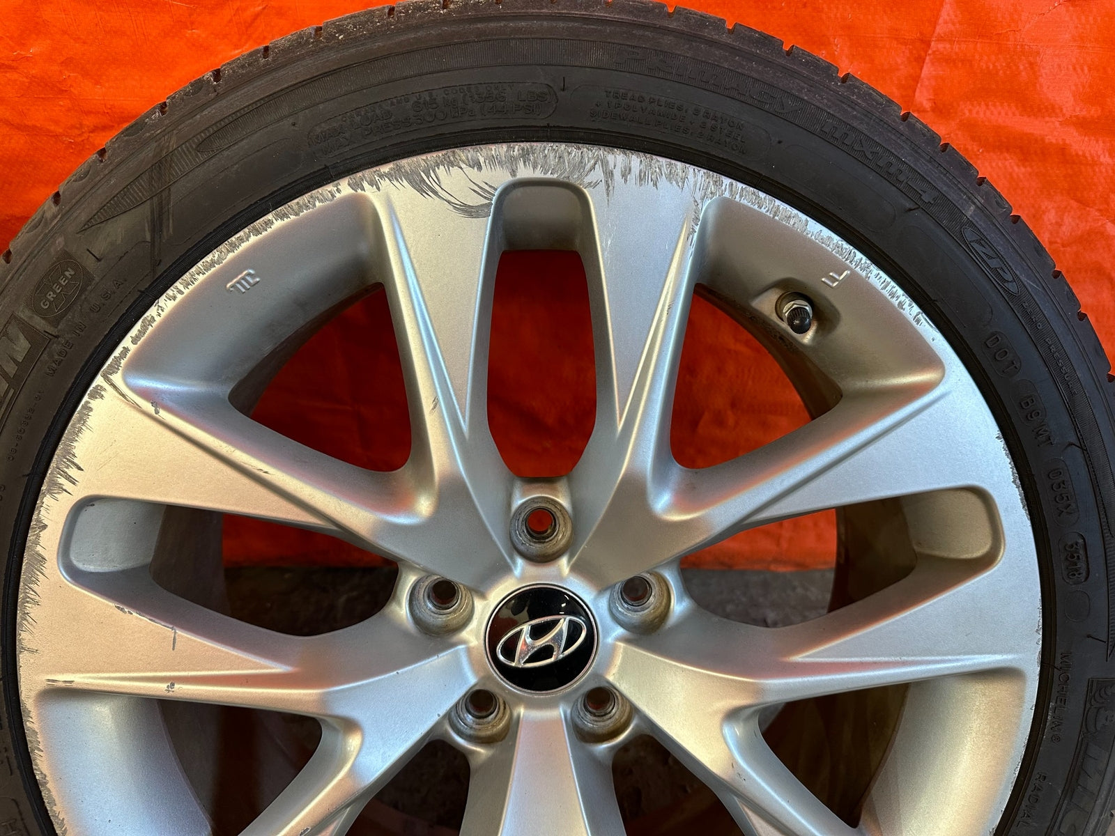 10 16 HYUNDAI GENESIS COUPE   18 INCH FACTORY WHEELS W/ TIRES   OEM OE RIMS #2192
