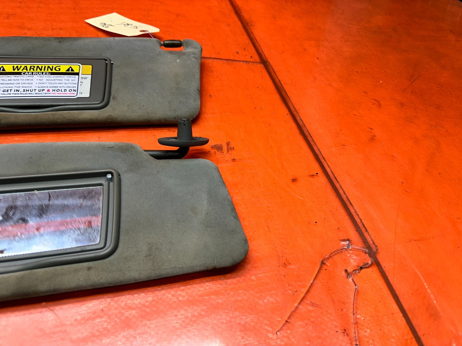97 01 HONDA PRELUDE 2.2L DRIVER PASSENGER FRONT SUN VISOR SHADE SET OEM #33612